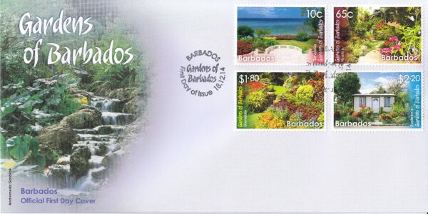 The Gardens of Barbados First Day Cover