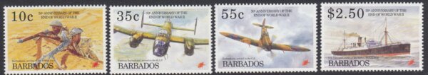 Barbados SG1048-1051 | 50th Anniversary of the end of Second World War
