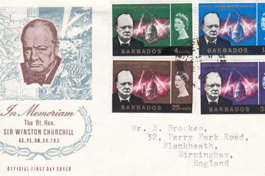 Barbados 1966 Sir Winston Churchill FDC - illustrated cover (2)