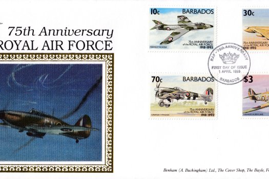 Barbados 1993 75th Anniversary of the Royal Air Force Benham FDC