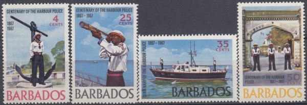 Barbados SG363-366 | Centenary of Harbour Police 1967