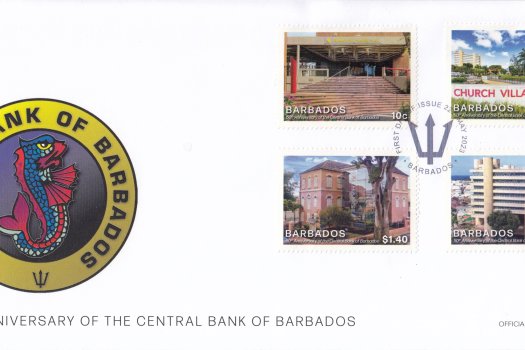 Barbados 2023 50th Anniversary of the Central Bank in Barbados First Day Cover