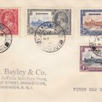 Barbados Silver Jubilee 1935 FDC on Alex Bayley cover with St. Lawrence S.O. CDS