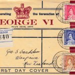 Coronation 1937 Barbados FDC - private producer - cover to New Zealand