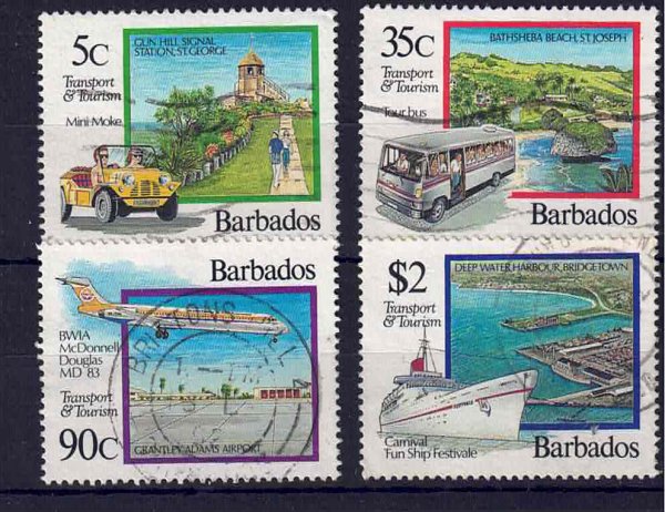 Barbados SG983 - 986 | Transport & Tourism 1992 (Used)