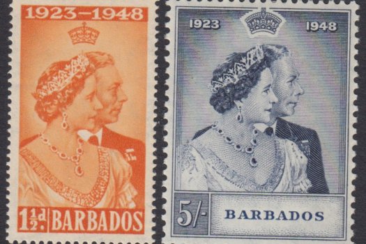 Barbados SG 265-266 | Royal Silver Wedding 1948