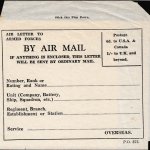 Barbados Armed Forces Air Mail Air Letter 1944 Black on white paper (not in H&G)