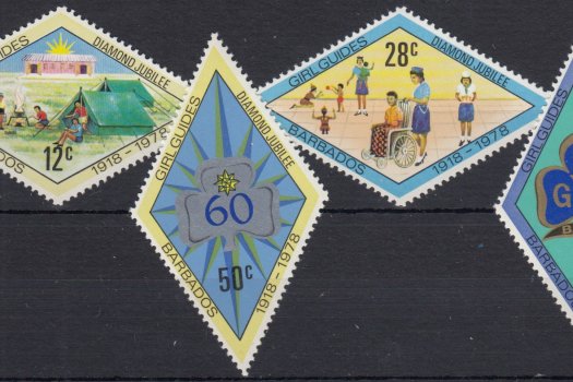 Barbados SG 605-608 | Diamond Jubilee of Guiding