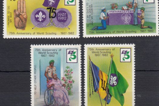 Barbados SG 709-712 | 75th Anniversary of the Boy Scout Movement