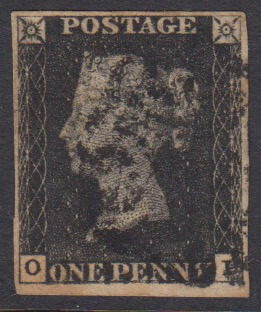 A G.B. Penny Black from 1841. Nice, but not that rare