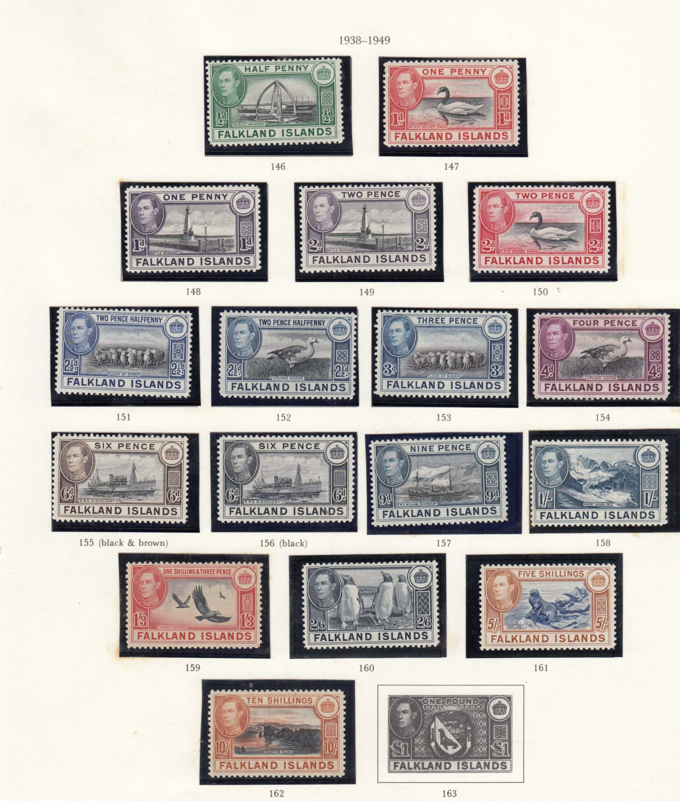 A good page of Falkland Island stamps, worth continuing as it's missing just one stamp